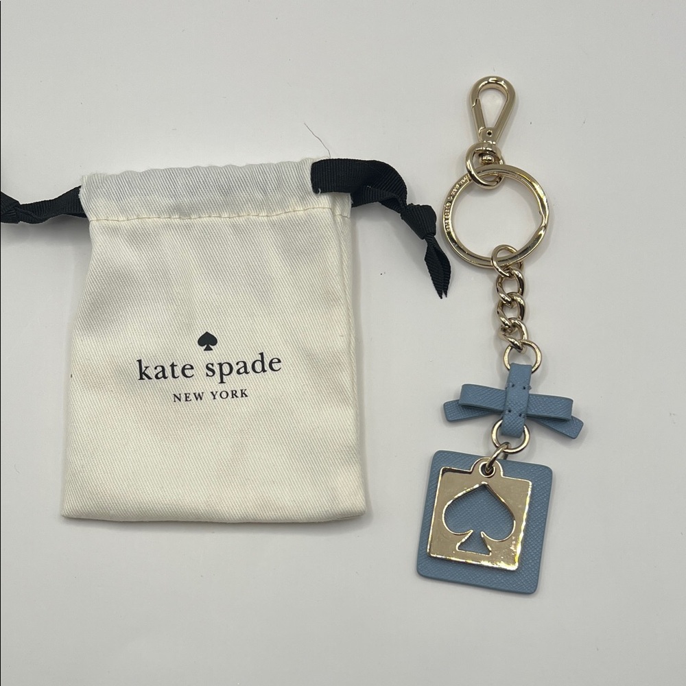 Kate Spade Blue and Gold Keychain